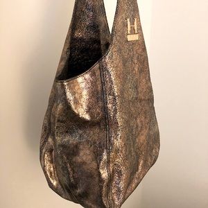 Halston Heritage Metallic Hobo Bag